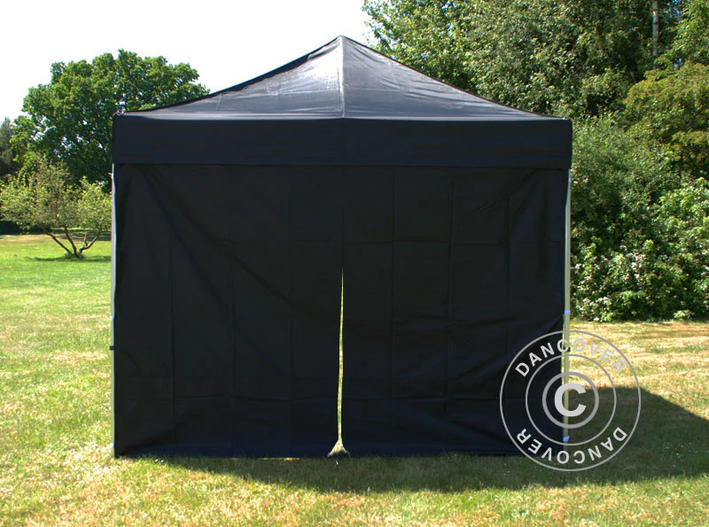 Seitenwand-Set für das Faltzelt FleXtents 2x2m, Schwarz – Image 4