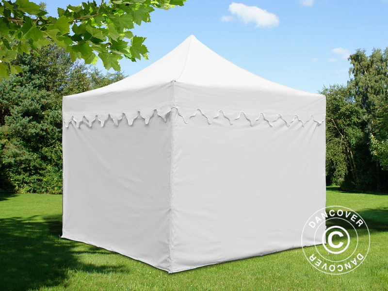 Faltzelt FleXtents PRO Steel "Morocco" 3x3m Weiß, mit 4 Seitenwänden – Image 4