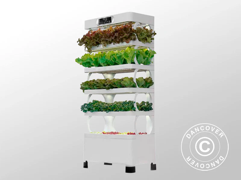 Hydroponic Grow Cabinet w/LED, 0.77x0.4x1.7 m, White – Image 4