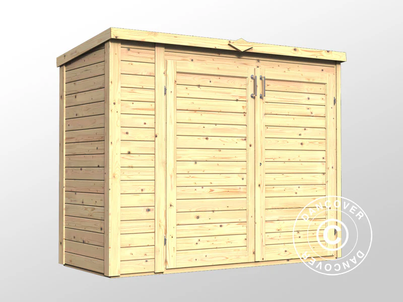 Bertilo Holzschuppen Multibox3, 2x0,82x1,63m, 1,6m², Natur – Image 3